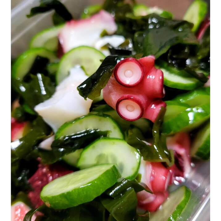 調味料ひとつだけ!たこの酢の物
